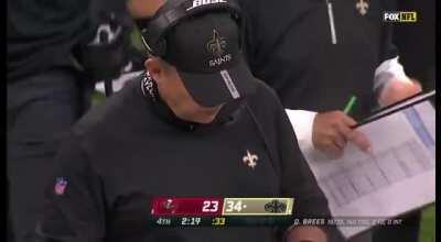 Payton opens up the bag of tricks to ice the game. Brees laterals to Hill and Hill hits Kamara downfield for 38 yards!