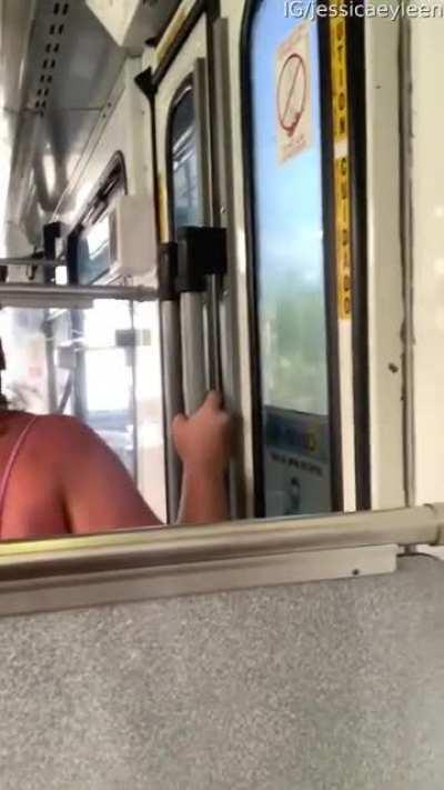 Looks like she missed her stop