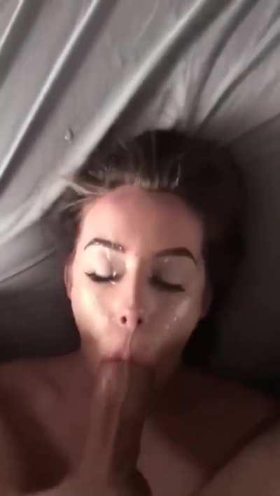 Big cock unloads on a pretty face