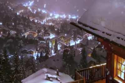 Pretend you are somewhere that it snows with this Snowy Switzerland Village background. Download link in the comments.