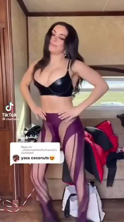 Shaking her ‘coconuts’