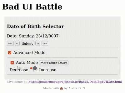 A revolutionary Date Birth Selector. Perfect for your anxiety!