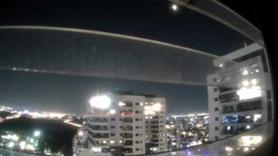 Ballistic Missile Intercepted Caught from inside Israeli Shelter's Window