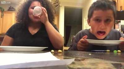 The idiot moved the plate to throw up