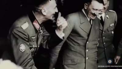 Üzerinde Bakü'nün tasvir edildiği Hitler'in doğum günü pastası 