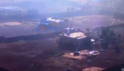 Turkish warplanes bombed with multiple airstrikes the Serrin silos south of Kurdish Kobani city, Syria - January 10, 2025.