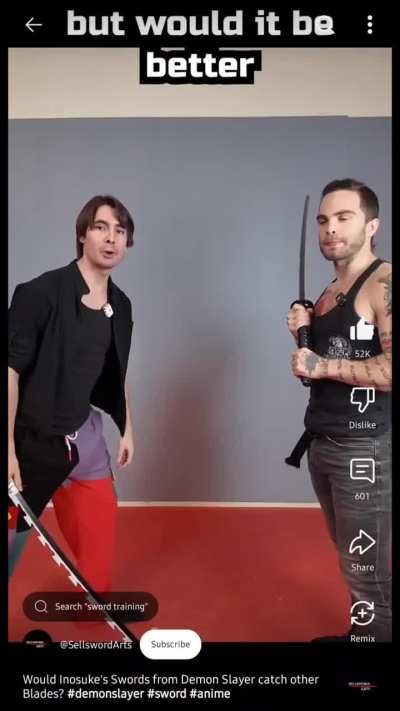 Sword training tutorial