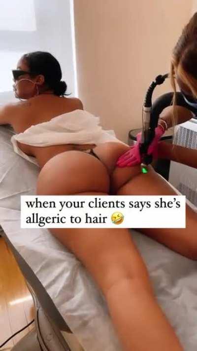 Pull the cheeks apart