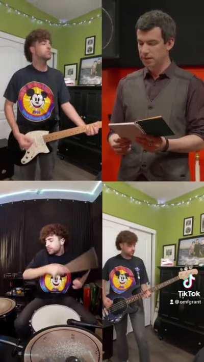 I added music to Nathan’s original lyrics for the smoke detector song.