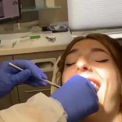 On the dentist’s chair