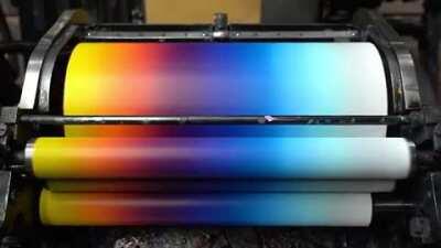 Colors blending on a press