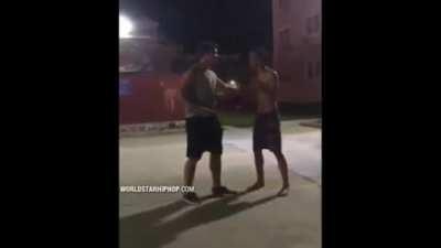 Guy gets ROCKED by totally calm dude