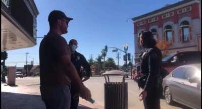 INTENSE: Restaurant Owner BLOCKADES Health Inspector's Car in Protest