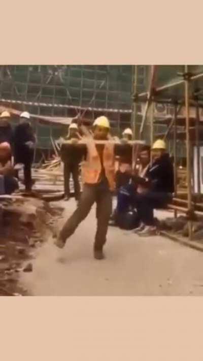 weekend. On the construction site