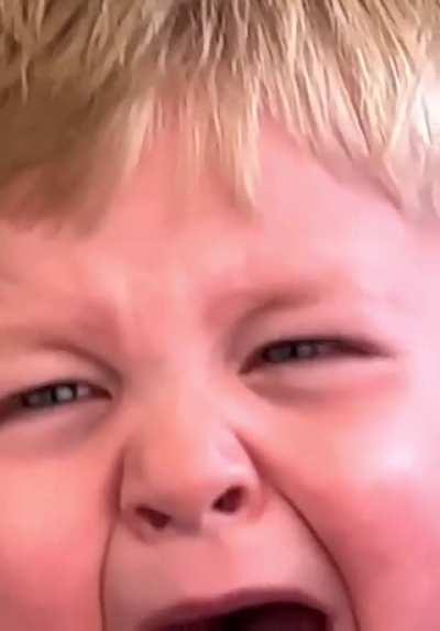 Dude’s scared so much he can’t even breathe.