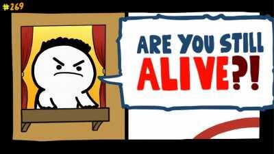 An animation I did of one of his new comics.