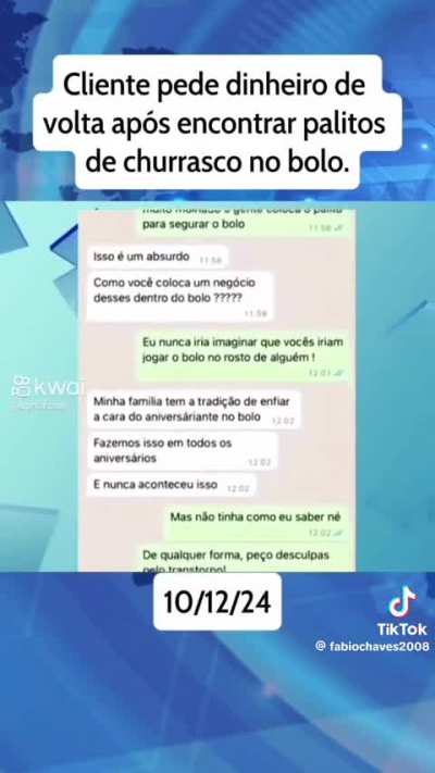 Eu fico do lado da confeiteira