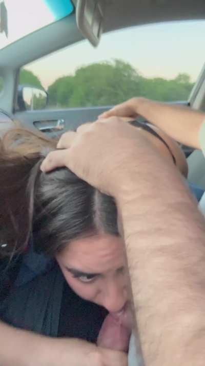 She loves show her ass and suck my dick while I drive