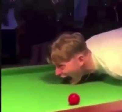 Eating a cue ball