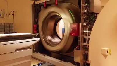 CT scanner without the plastic cover