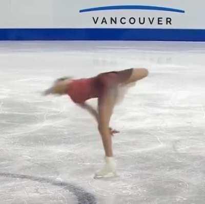 The highest scoring spin in women's figure skating ever