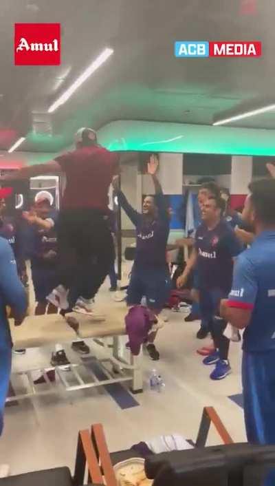 Scenes in Afg dressing room