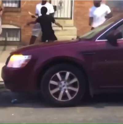 Assault by fireworks on a shirtless man [Baltimore, MD]