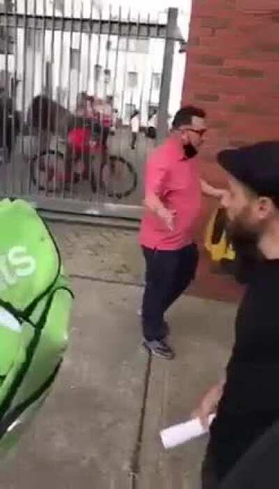 Brazilians and Deliveroo drivers reportedly found out it was two 15 years olds and an 18 year old from Buckingham Street who killed that cyclist on Tuesday so passed their flat complex yesterday...these are the supposed scenes