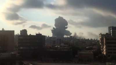 Explosion in Port of Lebanon Today moments ago