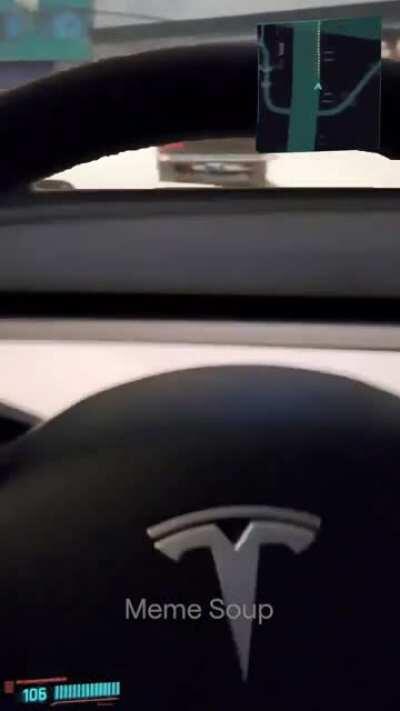 xQc driving around in Cyberpunk 2077