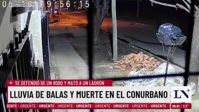 Un vecino se defendio de un robo a los tiros y mato a un ladron - Partido de La Matanza