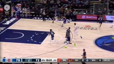 [Highlight] Paul George threads the needle to Terance Mann for the slam