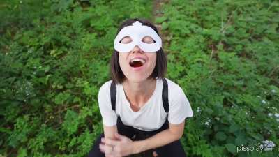 Morgan drinks piss in the park