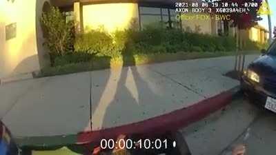 Suspect shoots cop in the chest twice, before being killed with a head shot.