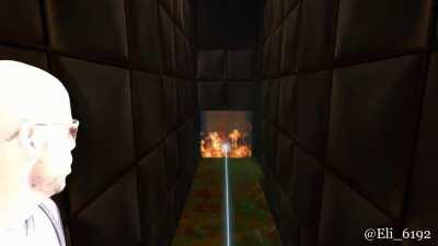 Me on my way to receive free cake after a long day of testing