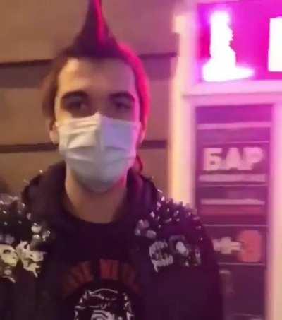 Punk shot in the face with a flare gun