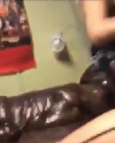 Girl gets her cheeks clapped