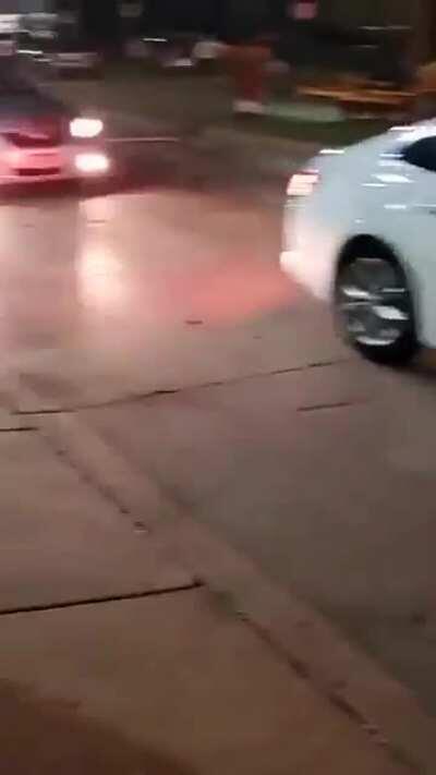 People breaking a bunch of car windows on day 1 of the Kenosha, Wisconsin riots