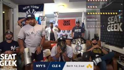 Yankees fans live reaction to last second loss…