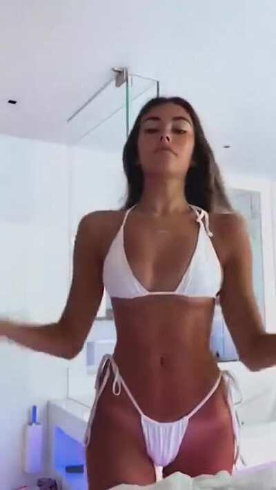 Madison in a white bikini