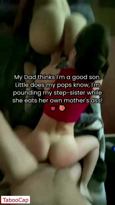 While my dad was asleep, I fucked my cheating step-mom and my slutty 18 year old step-sister