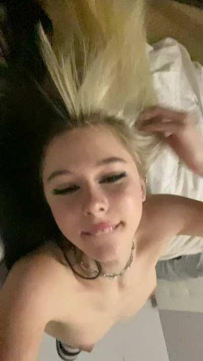 Touch my boobies for good luck