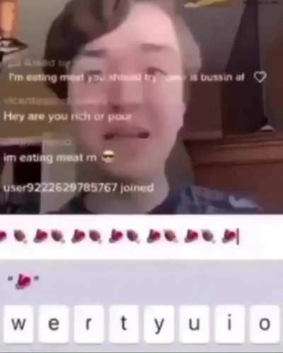 crying over meat emojis