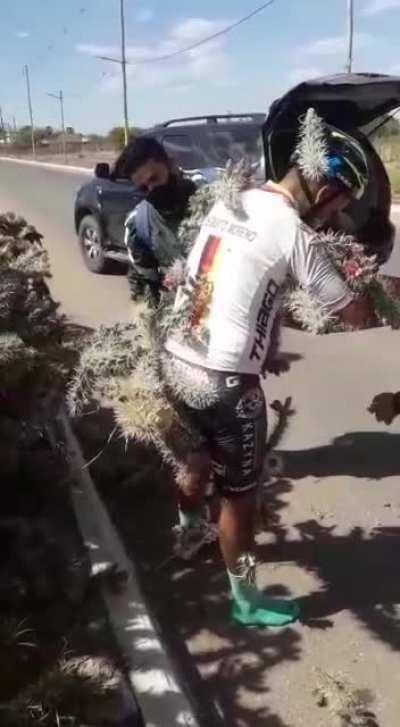 The good thing about cycling is the contact with nature.