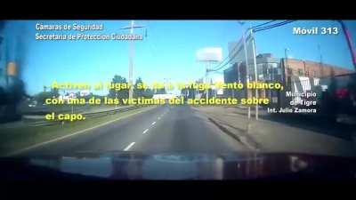 Tigre: Tras una discusión de tránsito, chocó a una camioneta y después se llevó puesto al conductor