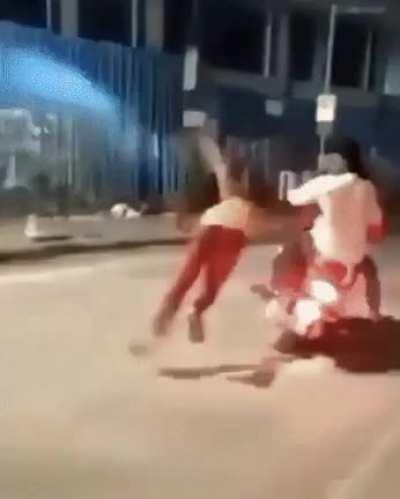 This is instant karma, what an A-hole.