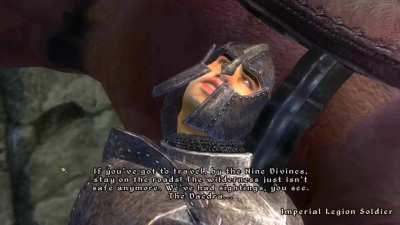 [Oblivion] If you've got to travel stay on the roads