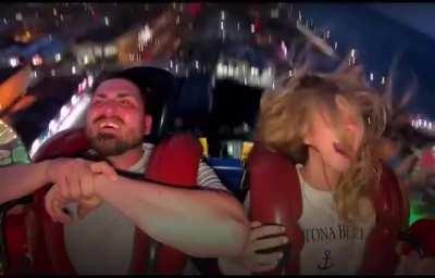 Riding slingshot without removing the fake teeth