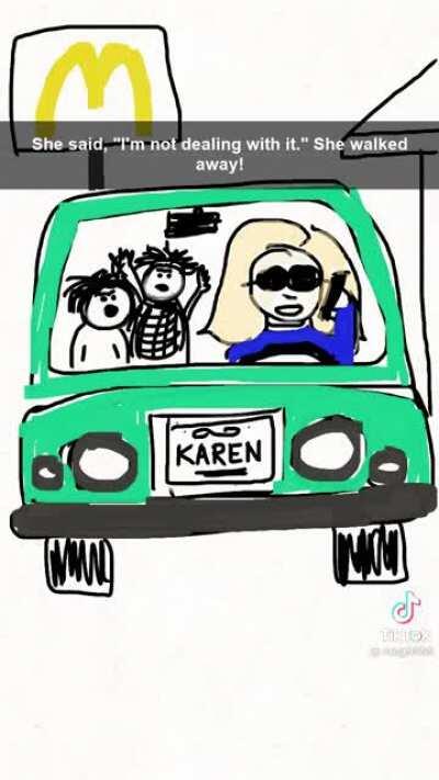 Karen calling 911 at a McDonald's drive thru
