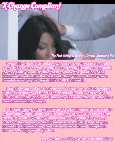 Leo, working as Lily, Office Fuckdoll (1/3)